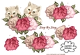 Cute Vintage Kittens & Roses 4