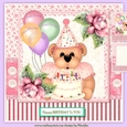 Cute Birthday Bear & Cake