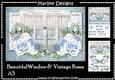 Beautiful Window & Vintage Roses A5 Card