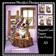 Shaped Card Topper Cute Puppy Mini Kit A5