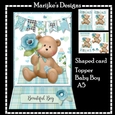 Shaped Card Topper Baby BOY