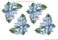 Step By Step Poinsettias in Bleu