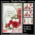 A5 Red Gorgeous Roses Mini Kit