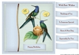 Male Card Antique Hummingbird Topper & Tags 3