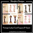 Vintage Ladys Card Toppers & Insert Kit