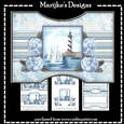 Shaped Card Vintage Sail Ship Mini Kit A5