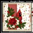 Christmas Bird & Roses
