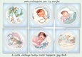 Vintage Baby Card Toppers Kit