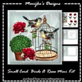 Small Card Birds & Roses Mini Kit