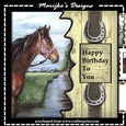 Male Card  Beautiful Horse  Mini Kit 