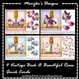 Vintage Books & Beautiful Roses Quick Cards Kit