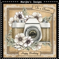 Male Card Vintage Camera & Anemones Mini Kit