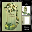 A5 Classic Christmas Shield Poinsettias Mini Kit