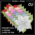 Cu Poinsettias 6 Colors PNG