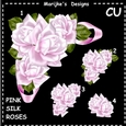 CU Pink Silk Roses Vignette