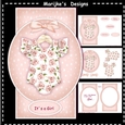 Shaped Card Topper New Baby Girl