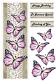 Large DL Card Vintage Butterflies 2