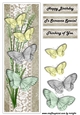 Large DL Card Vintage  Butterflies 3