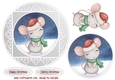 Round Topper Christmas Mouse