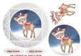 Round Topper Christmas Reindeer