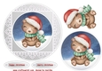 Round Topper Christmas  Bear