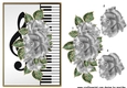 A5 Piano Silver Roses