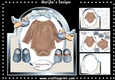 Shaped Card Topper New Baby Boy