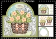 Shaped Card Topper  Flower basket