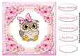 Cute Owl Birthday Girl