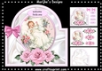 Shaped Card Vintage Baby Girl