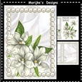 A5 Pearl Frame Silver  Magnolias