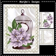 A5 Pearl Frame Birdcage andMagnolias