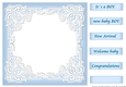 Vintage New baby Boy Card Topper