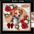 Cute Puppy And Roses Mini Kit