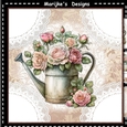 Vintage watering Can & Roses Mini Kit