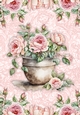 A4 Vintage Roses Flowerpot