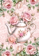 A4 Vintage Roses Tea pot