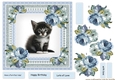 Beautiful Kitten & Vintage Roses 3