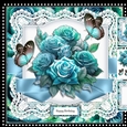 Bouquet Teal Roses Mini Kit