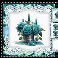 Teal Roses & Candles Mini kit