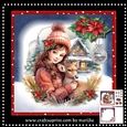Winter Girl & Baby Deer