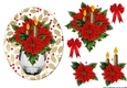 Oval Topper Poinsettias Bouquet