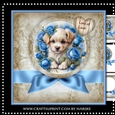 Beautiful Puppy and Roses Mini Kit