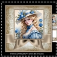 Beautiful  Vintage Girl  Fan Mini Kit