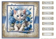 Vintage Kitten & Roses Topper
