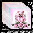 CU Pastel Lace Papers