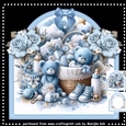 Shaped card Cute new baby Boy Mini Kit