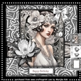 Art Deco Lady In Black & White Mini Kiy