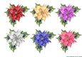 Christmas Poinsettias Corner Vignette Cut Outs