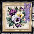 Beautiful  Violets  In Golden Frame mini Kit